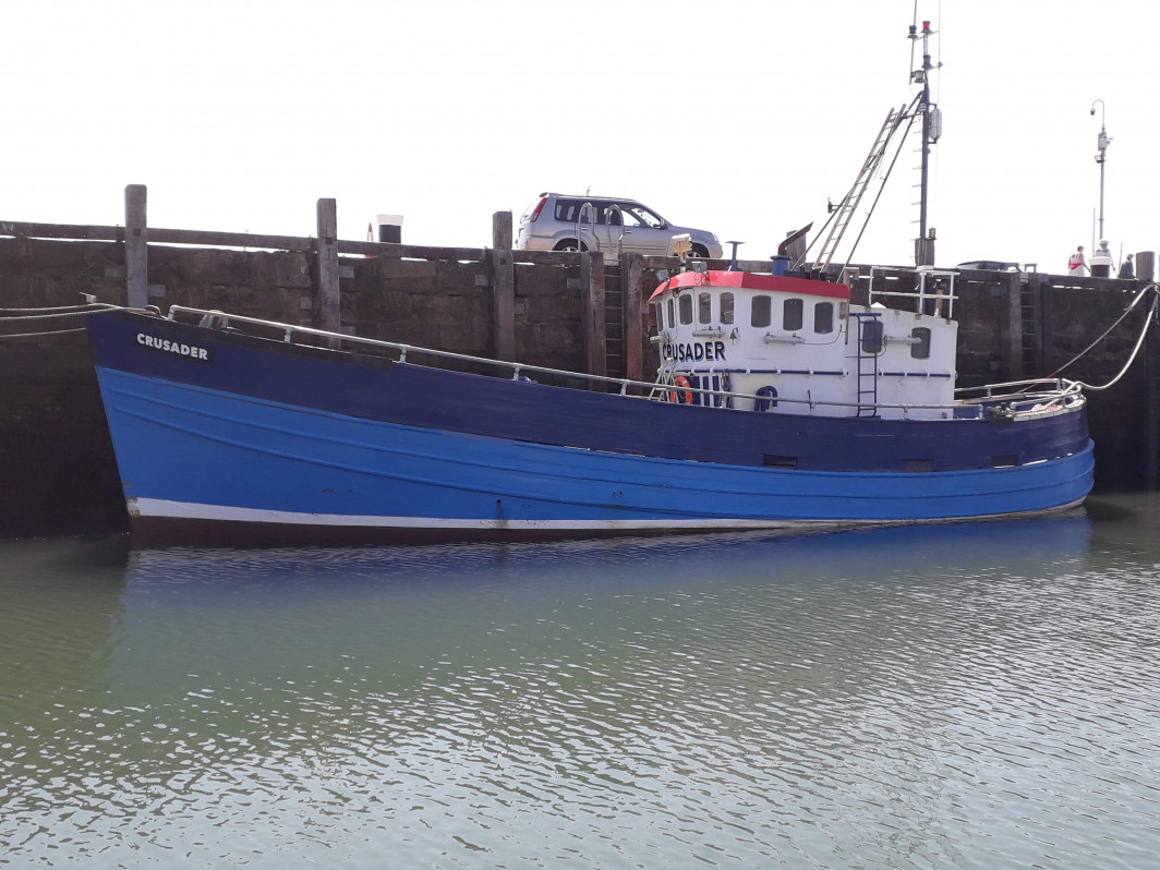 Crusader at pier